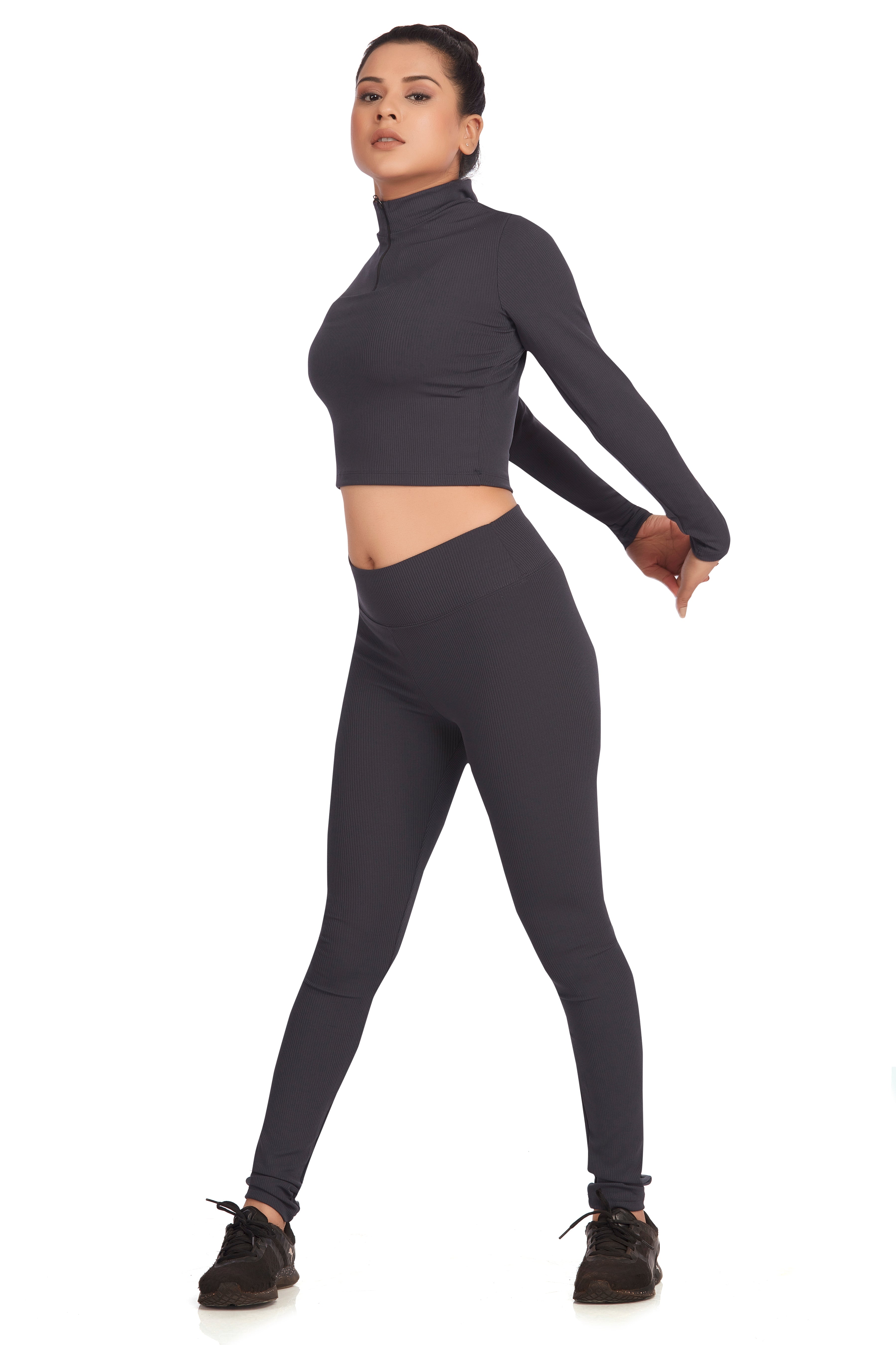 Charcoal Grey Active Wear Duo